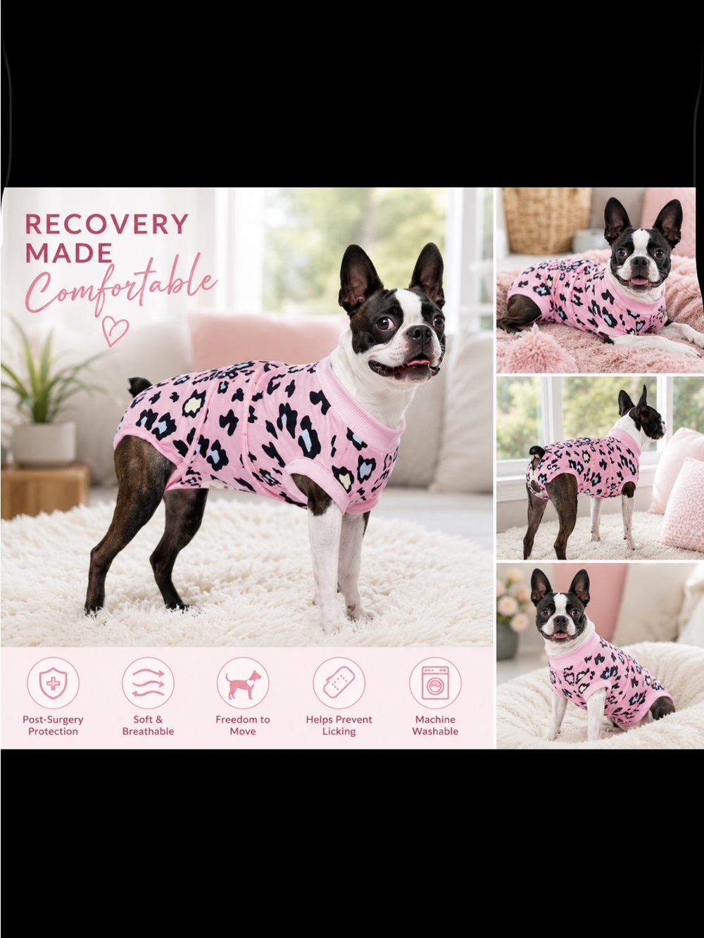 Chaney pet recovery suit.  NWT